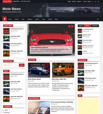 Moto News WordPress Magazine Theme