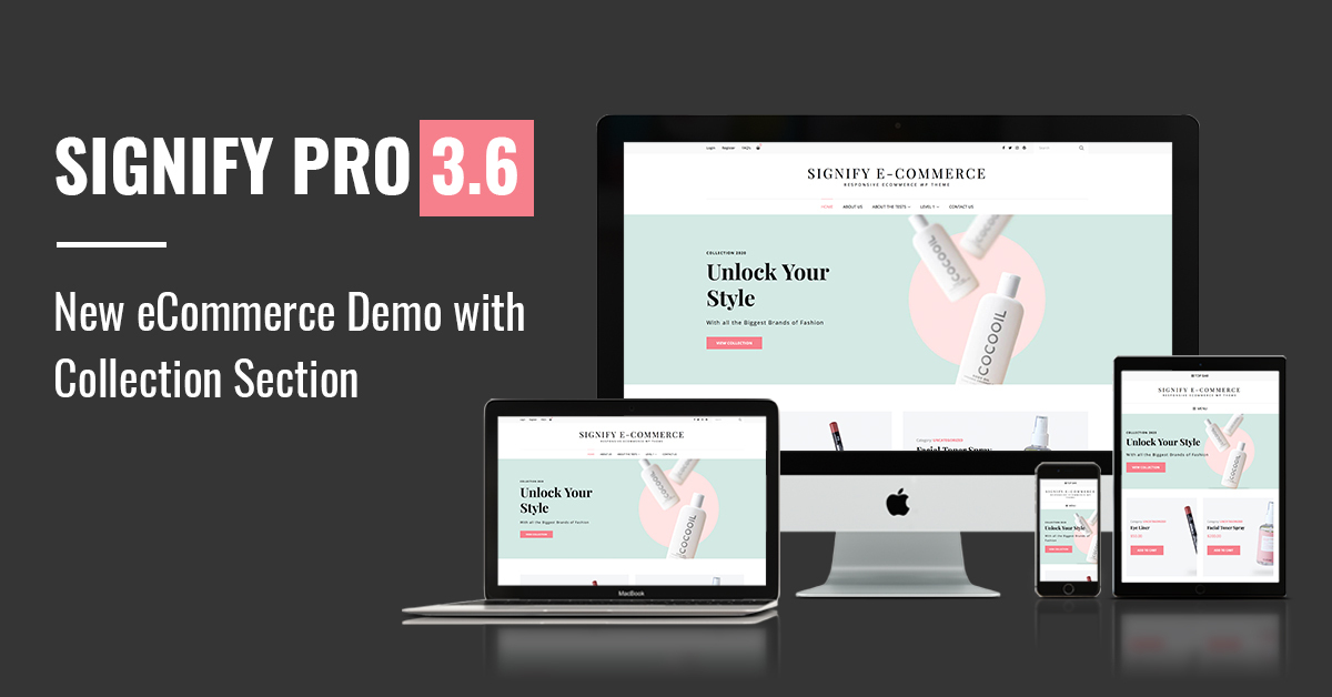 Signify Pro 3.6 - eCommerce WordPress theme fb image