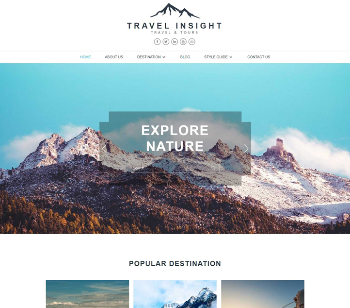 Travel Insight -Best Free Business WordPress Themes and Templates 2020