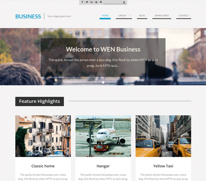 WEN Business -Best Free Business WordPress Themes and Templates 2020