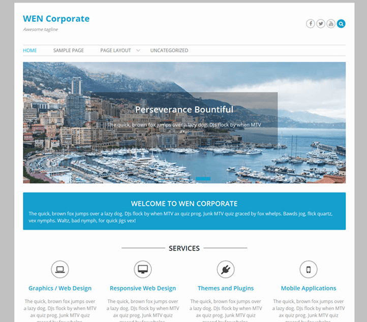 WEN Corporate -Best Free Business WordPress Themes and Templates 2020