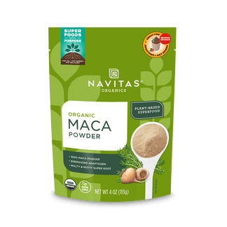 Navitas Organics Maca Powder 4 oz. front of package.